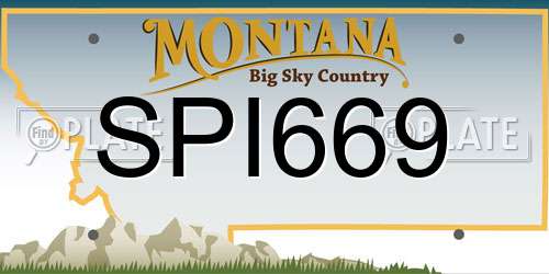 SPI669 Montana License Plate