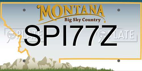 SPI77Z Montana License Plate