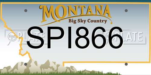 SPI866 Montana License Plate