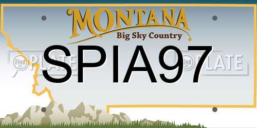 SPIA97 Montana License Plate