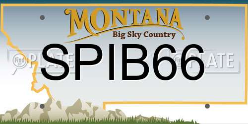SPIB66 Montana License Plate