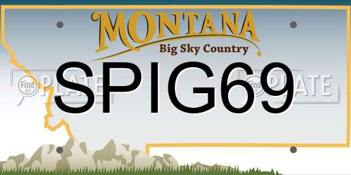 SPIG69 Montana License Plate