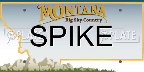 SPIKE Montana License Plate