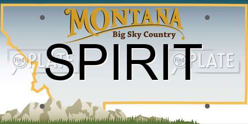 SPIRIT Montana License Plate