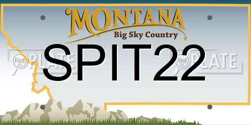 SPIT22 Montana License Plate