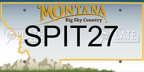 SPIT27 Montana License Plate
