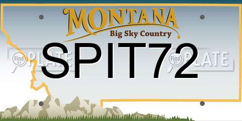 SPIT72 Montana License Plate