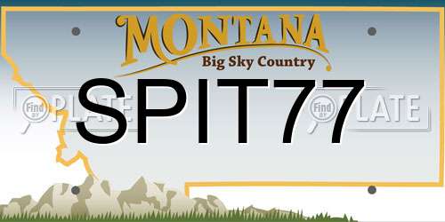 SPIT77 Montana License Plate