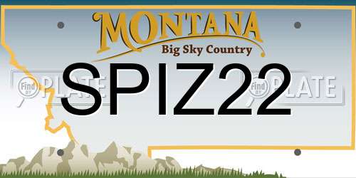 SPIZ22 Montana License Plate