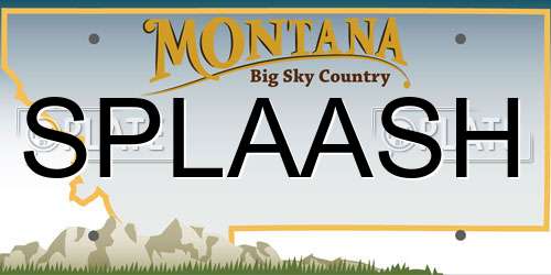 SPLAASH Montana License Plate