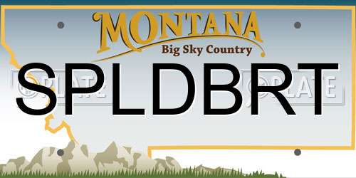SPLDBRT Montana License Plate