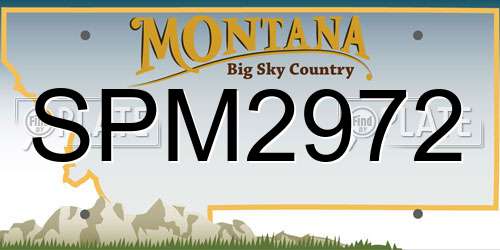 SPM2972 Montana License Plate