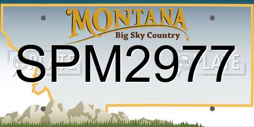 SPM2977 Montana License Plate