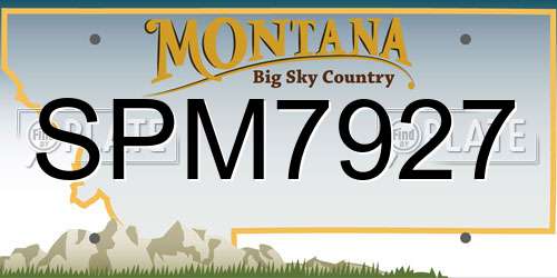 SPM7927 Montana License Plate