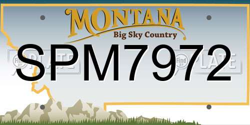SPM7972 Montana License Plate