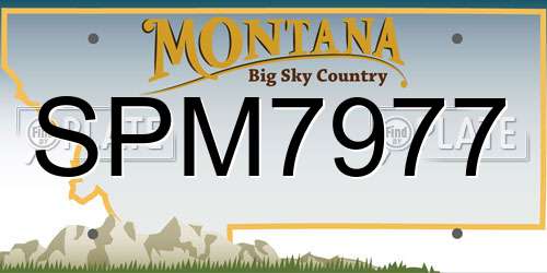 SPM7977 Montana License Plate