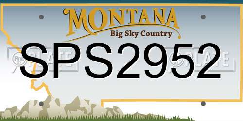 SPS2952 Montana License Plate
