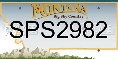 SPS2982 Montana License Plate