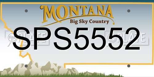SPS5552 Montana License Plate