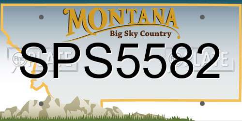 SPS5582 Montana License Plate