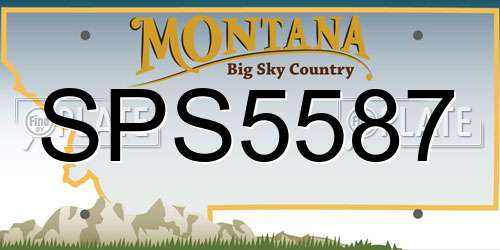 SPS5587 Montana License Plate