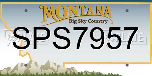 SPS7957 Montana License Plate