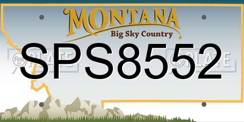 SPS8552 Montana License Plate