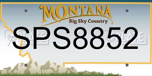 SPS8852 Montana License Plate