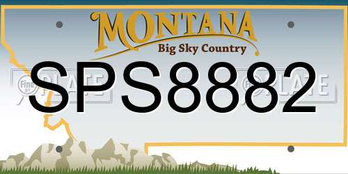 SPS8882 Montana License Plate