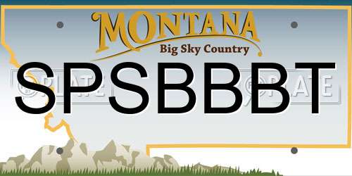 SPSBBBT Montana License Plate