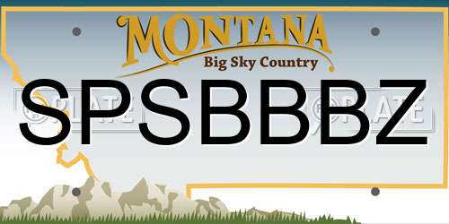 SPSBBBZ Montana License Plate