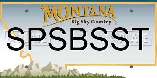 SPSBSST Montana License Plate
