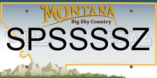 SPSSSSZ Montana License Plate