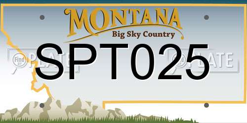 SPT025 Montana License Plate