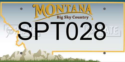 SPT028 Montana License Plate