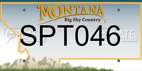 SPT046 Montana License Plate