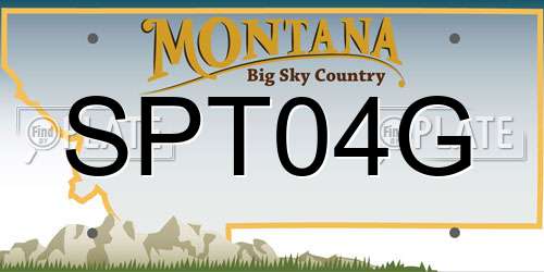 SPT04G Montana License Plate