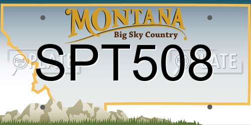 SPT508 Montana License Plate