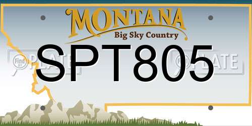 SPT805 Montana License Plate