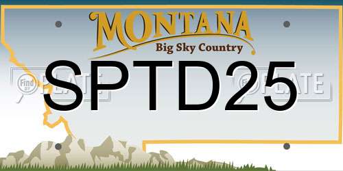 SPTD25 Montana License Plate