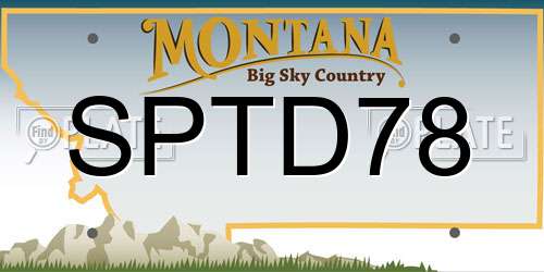 SPTD78 Montana License Plate