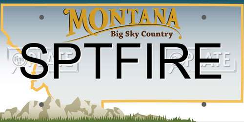 SPTFIRE Montana License Plate