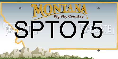 SPTO75 Montana License Plate