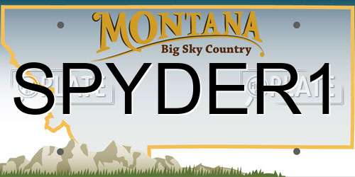 SPYDER1 Montana License Plate
