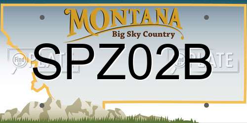 SPZ02B Montana License Plate