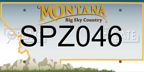 SPZ046 Montana License Plate