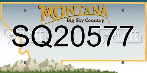 SQ20577 Montana License Plate