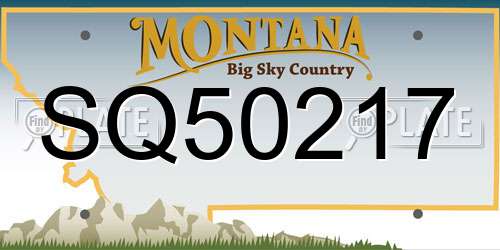SQ50217 Montana License Plate