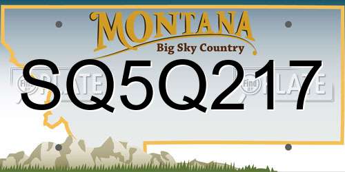 SQ5Q217 Montana License Plate