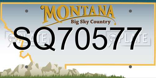 SQ70577 Montana License Plate